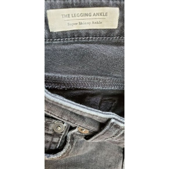 AG Adriano Goldschmied Black The Legging Ankle Super Skinny Ankle Denim Jeans Si - Picture 6 of 9